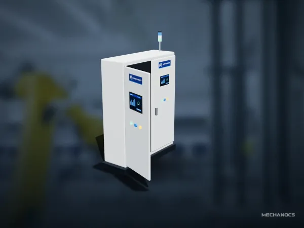لوحات التحكم PLC و HMI — المنظور الجانبي المقابل